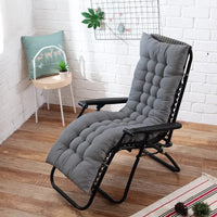 Galette de Chaise Rectangulaire Grise