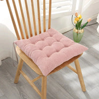 Galette de Chaise Rose texturée